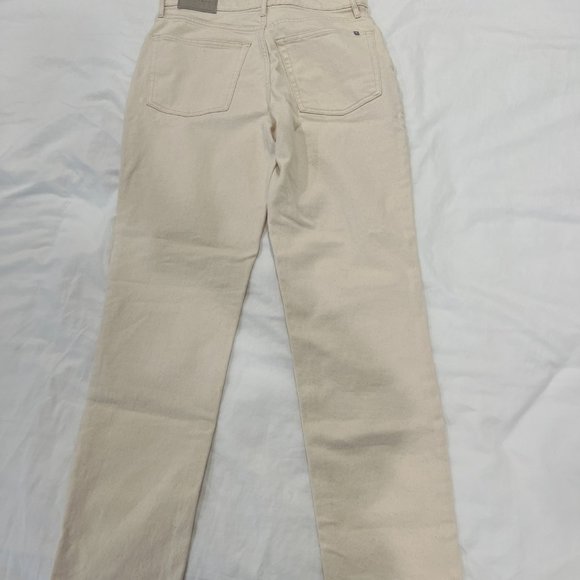 Everlane Cream Straight Leg Jeans - Picture 3 of 4